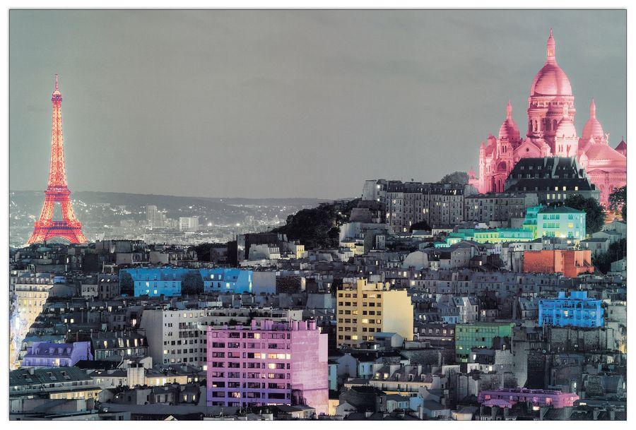 artopweb Null - Paris Colour Splash Decorative MDF Panel (90x60cm)