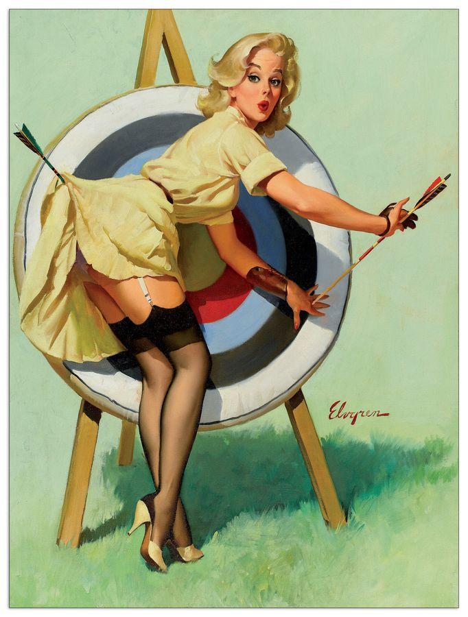 artopweb Null - Pin Up Archery Decorative MDF Panel (60x80cm)
