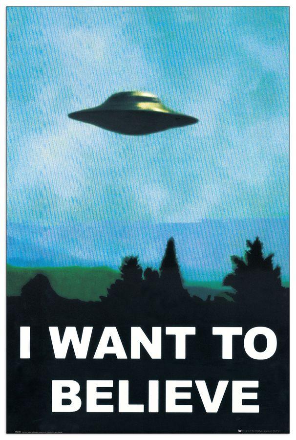 artopweb Null - UFO I Want to Believe Decorative MDF Panel (60x90cm)