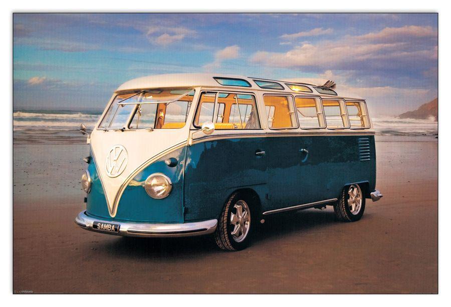 artopweb Null - Volkswagen Samba Decorative MDF Panel (90x60cm)