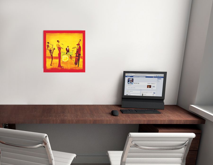 Artopweb Ona - Jazz Band Decorative MDF Panel (30x30cm)