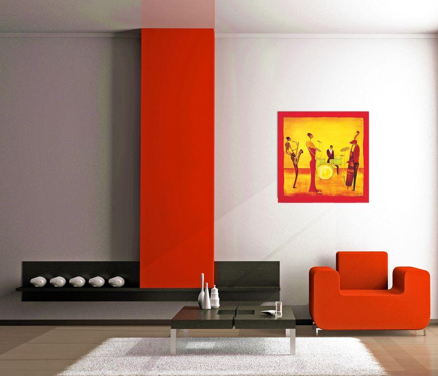 Artopweb Ona - Jazz Band Decorative MDF Panel (70x70cm)