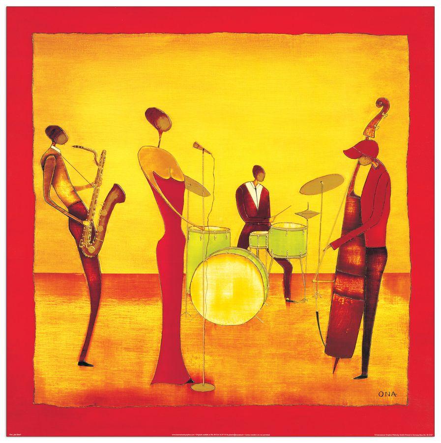 artopweb Ona - Jazz Band Decorative MDF Panel (70x70cm)