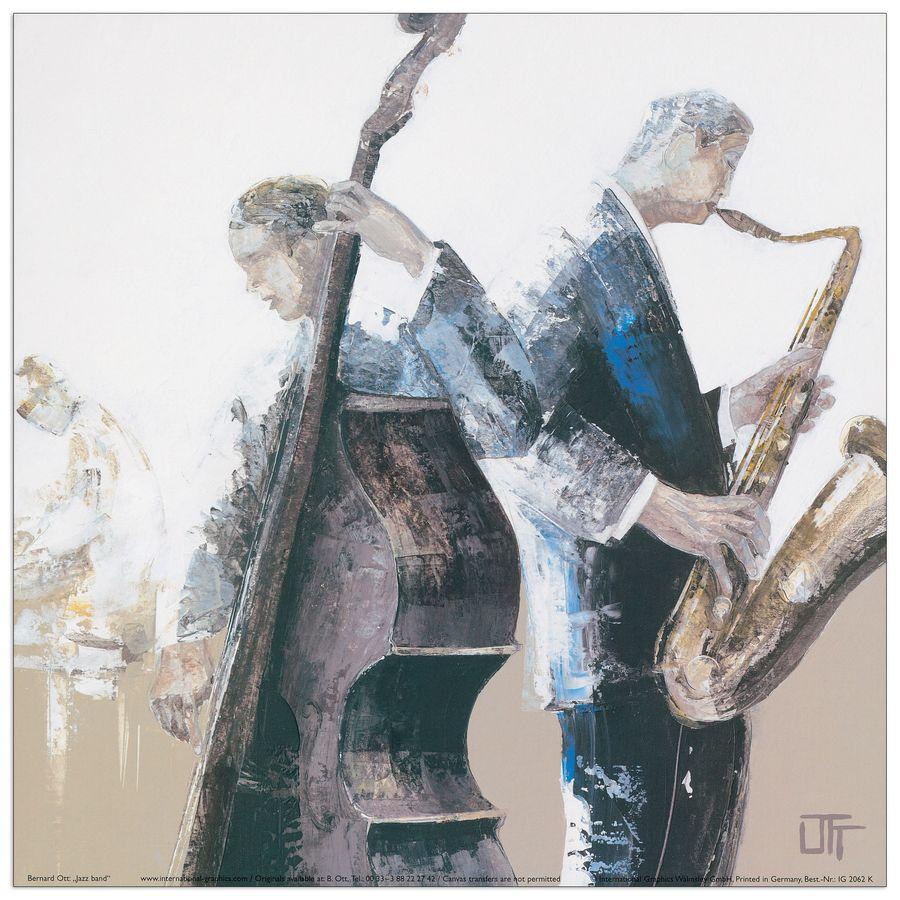 artopweb Ott - Jazz Band Decorative MDF Panel (30x30cm)