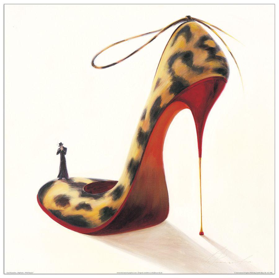 artopweb Panasenko - Highheels - Wild Passion Decorative MDF Panel (30x30cm)