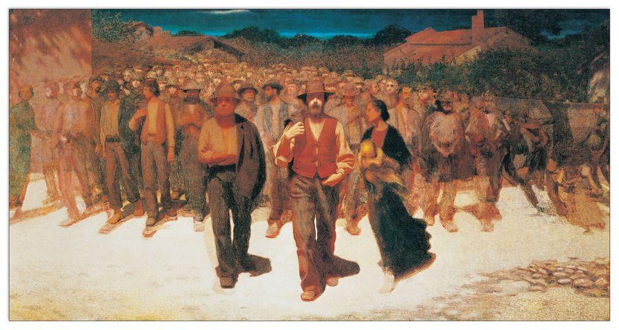 artopweb Pellizza Da Volpedo - Fiumana Decorative MDF Panel (130x77cm)