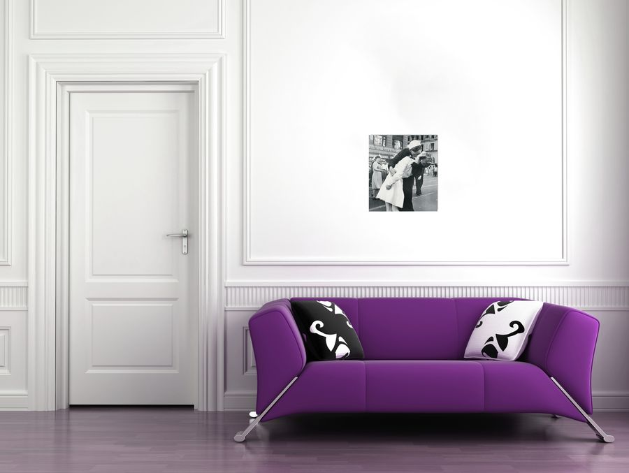 Artopweb Photography Collection - Kissing The War Goodbye Decorative MDF Panel (50x55cm)