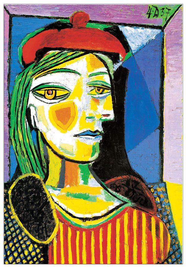 artopweb Picasso - Femme Au Beret Rouge Decorative MDF Panel (60x80cm)