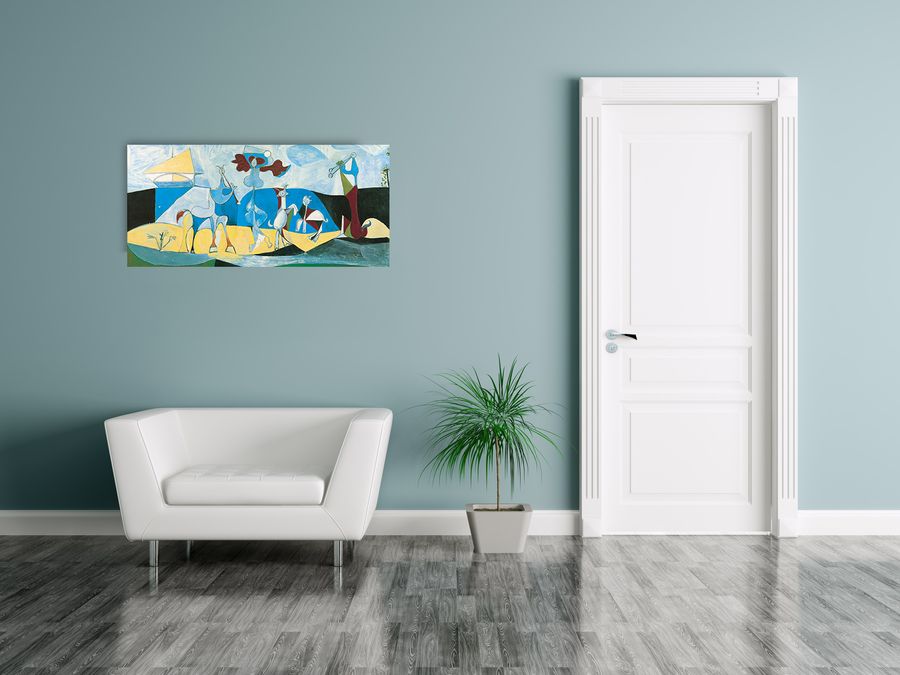 Artopweb Picasso - La Joie De Vivre Au Antopolis Decorative MDF Panel (97x45cm)