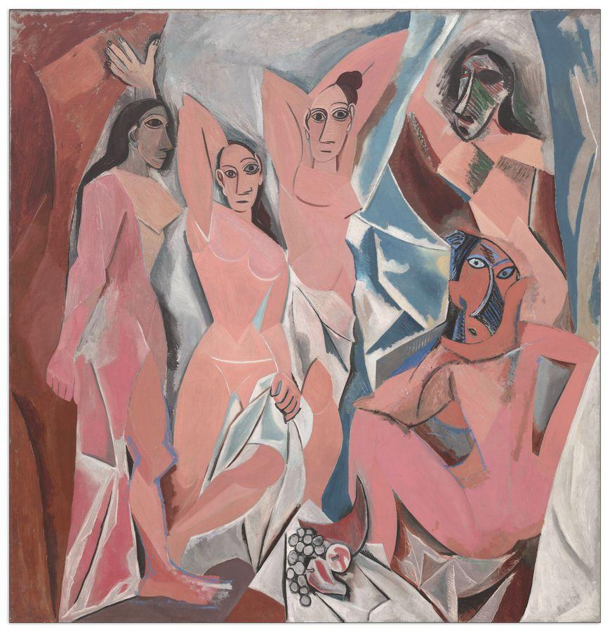 artopweb Picasso - Les Demoiselles d'Avignon Decorative MDF Panel (50x50cm)