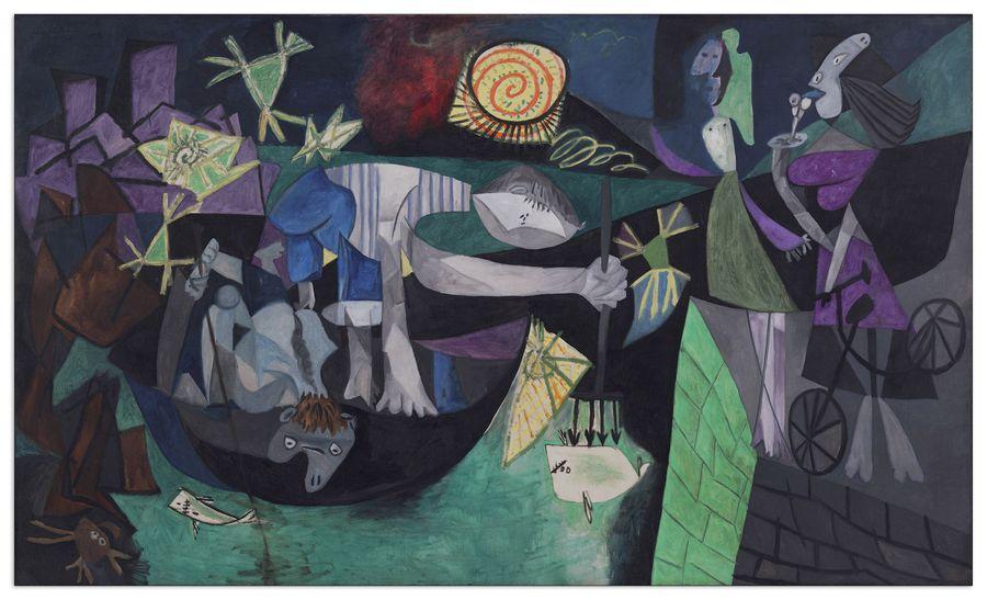 artopweb Picasso - Night Fishing At Antibes Decorative MDF Panel (80x47cm)