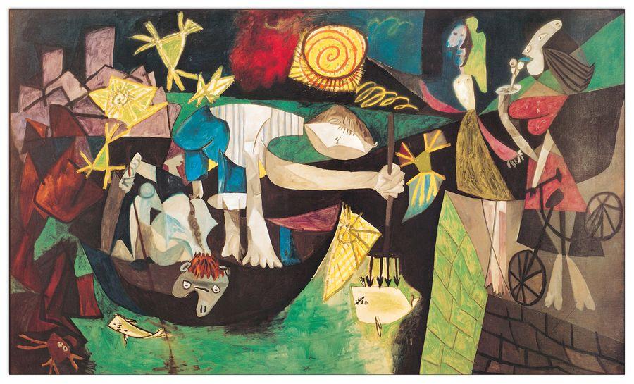 artopweb Picasso - Night Fishing At Antibes Decorative MDF Panel (75x45cm)
