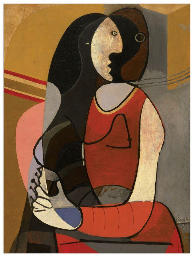 artopweb Picasso - Seated Woman Decorative MDF Panel (60x80cm)
