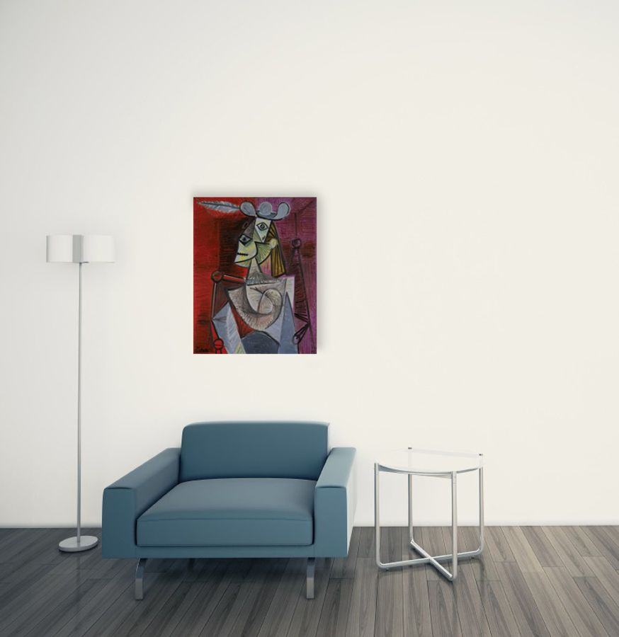 Artopweb Picasso - Woman In An Armchair Decorative MDF Panel (60x76cm)