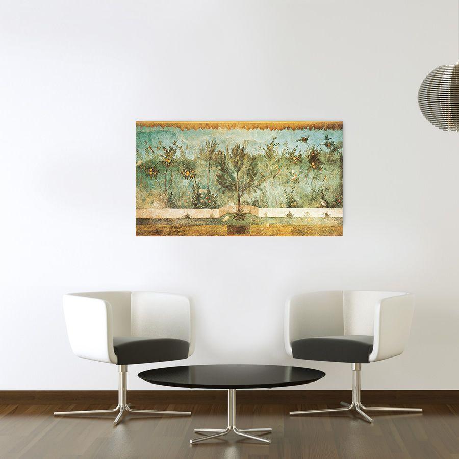Artopweb Pompei - Affresco Con Giardino Decorative MDF Panel (90x50cm)