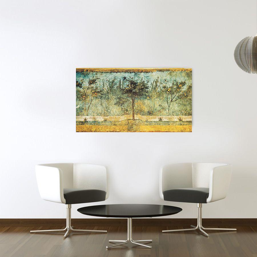 Artopweb Pompei - Affresco Con Giardino Decorative MDF Panel (90x50cm)