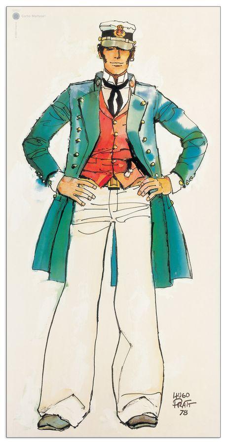 artopweb Pratt - Corto Maltese Decorative MDF Panel (25x50cm)