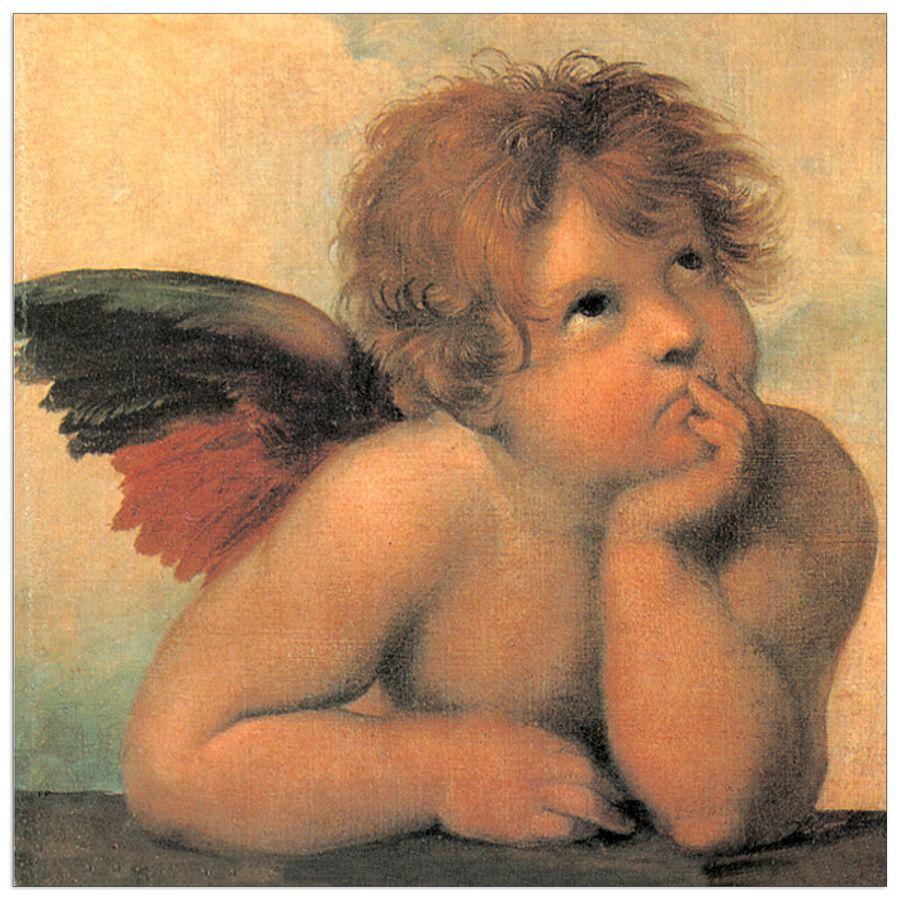 artopweb Raffaello - Cherubini Detail Decorative MDF Panel (30x30cm)