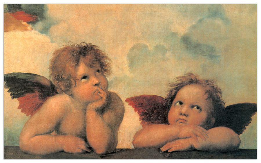 artopweb Raffaello - Madonna Sistina Detail Decorative MDF Panel (140x86cm)