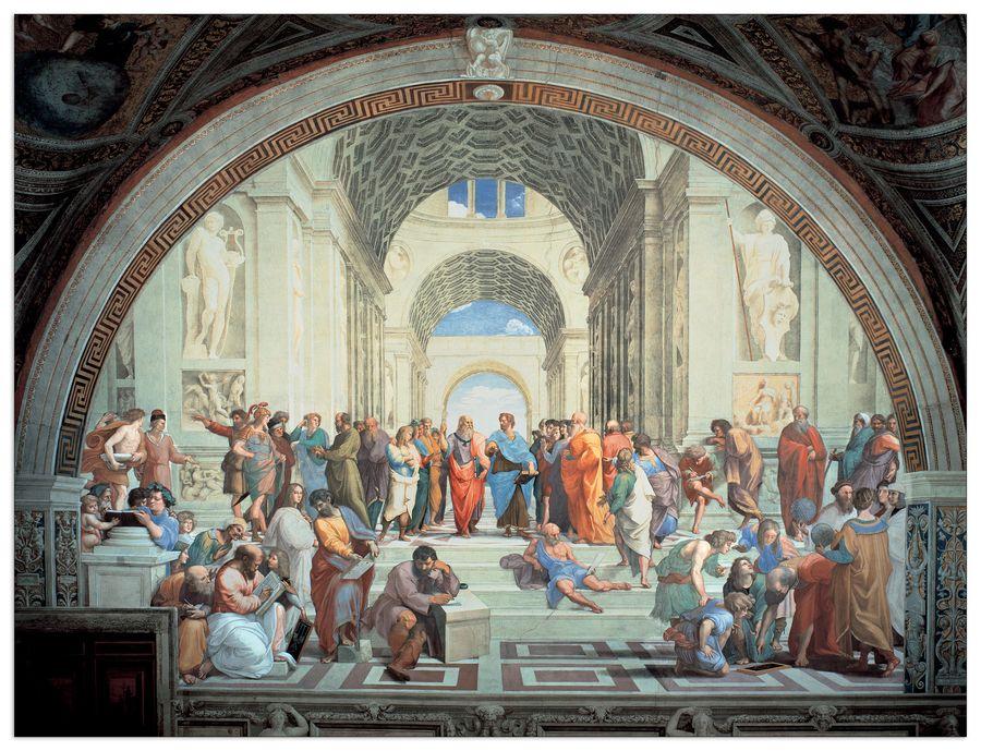 artopweb Raffaello - The School Of Athens Decorative MDF Panel (100x76cm)