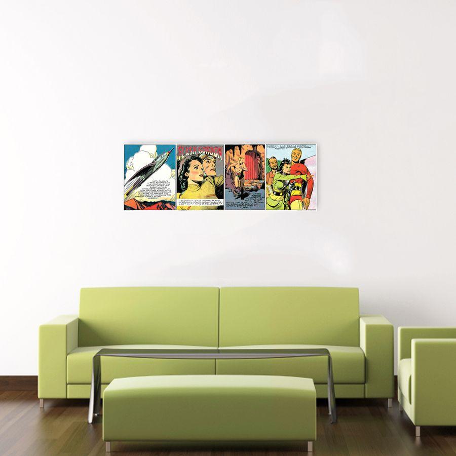 Artopweb Raymond - Flash Gordon Comics Decorative MDF Panel (138x48cm)