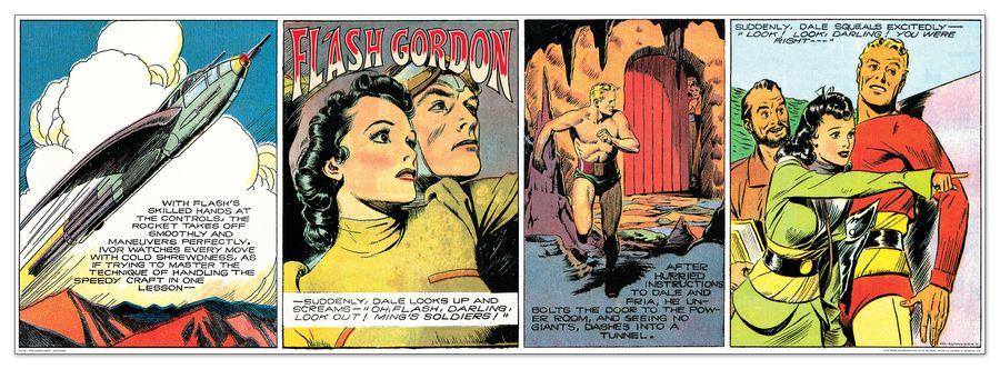 artopweb Raymond - Flash Gordon Comics Decorative MDF Panel (138x48cm)