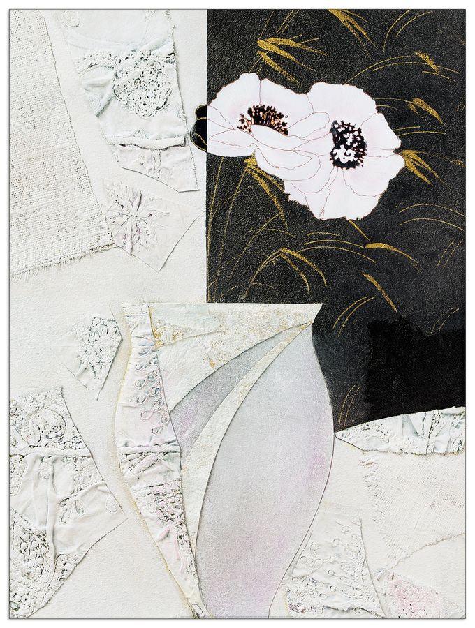 artopweb Ricca - Vaso Con Fiori II Decorative MDF Panel (60x80cm)