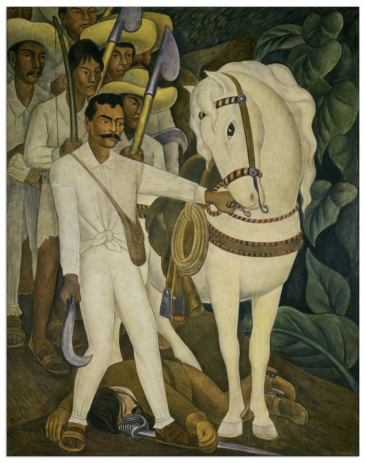 artopweb Rivera - Agrarian Leader Zapata Decorative MDF Panel (60x76cm)