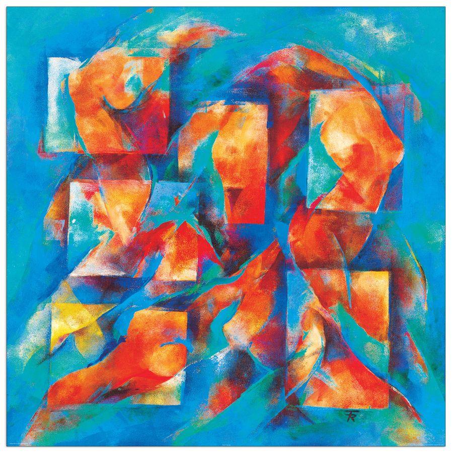 artopweb Ruzicka - Symphonie Des Lebens Decorative MDF Panel (98x98cm)