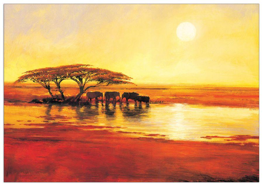 artopweb Sanders - The Watering Hole Decorative MDF Panel (70x50cm)