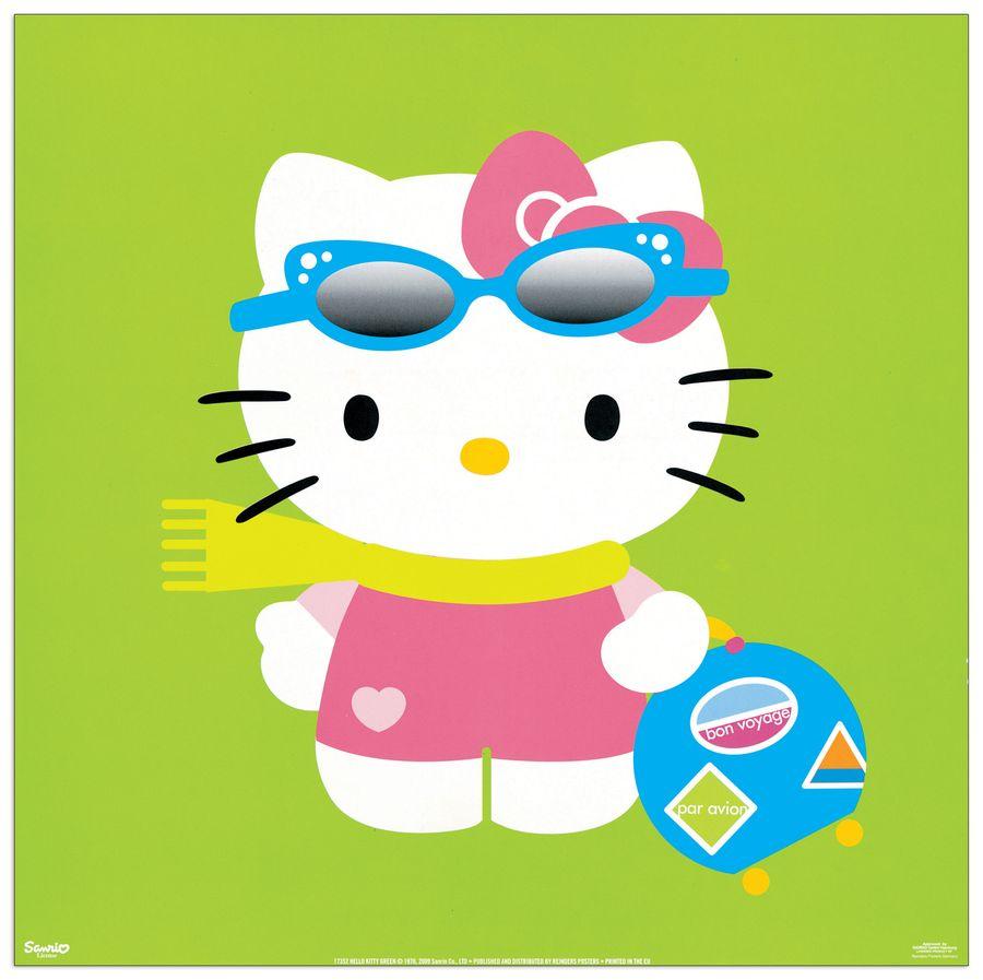 artopweb Sanrio - Hello Kitty Green Decorative MDF Panel (30x30cm)