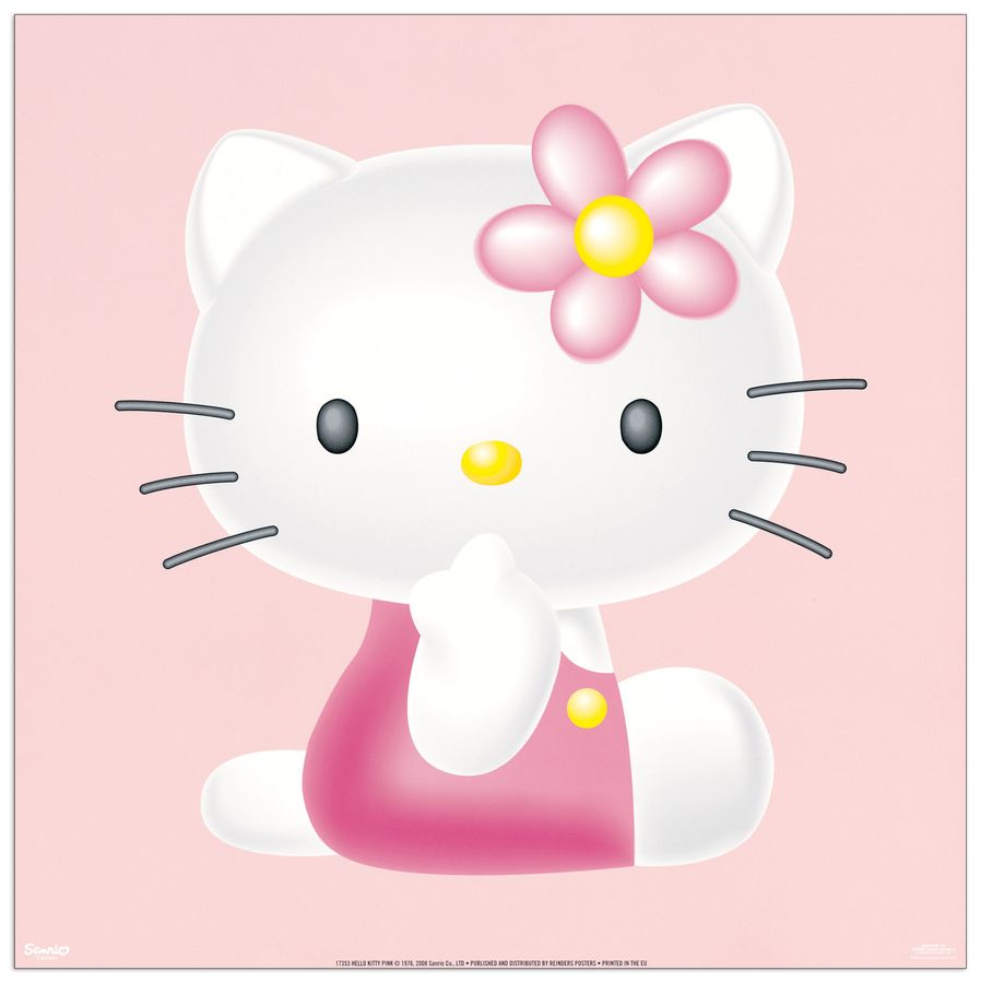 artopweb Sanrio - Hello Kitty Pink Decorative MDF Panel (30x30cm)