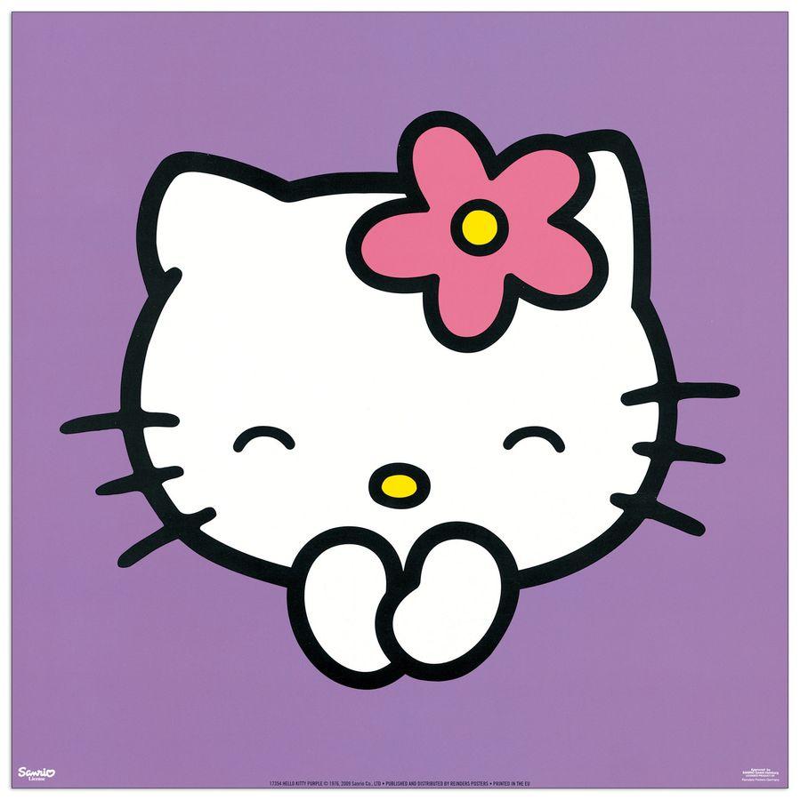 artopweb Sanrio - Hello Kitty Purple Decorative MDF Panel (30x30cm)