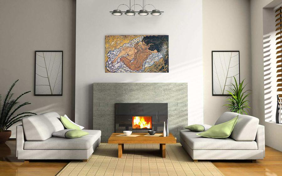 Artopweb Schiele - Umarmung Decorative MDF Panel (100x59cm)