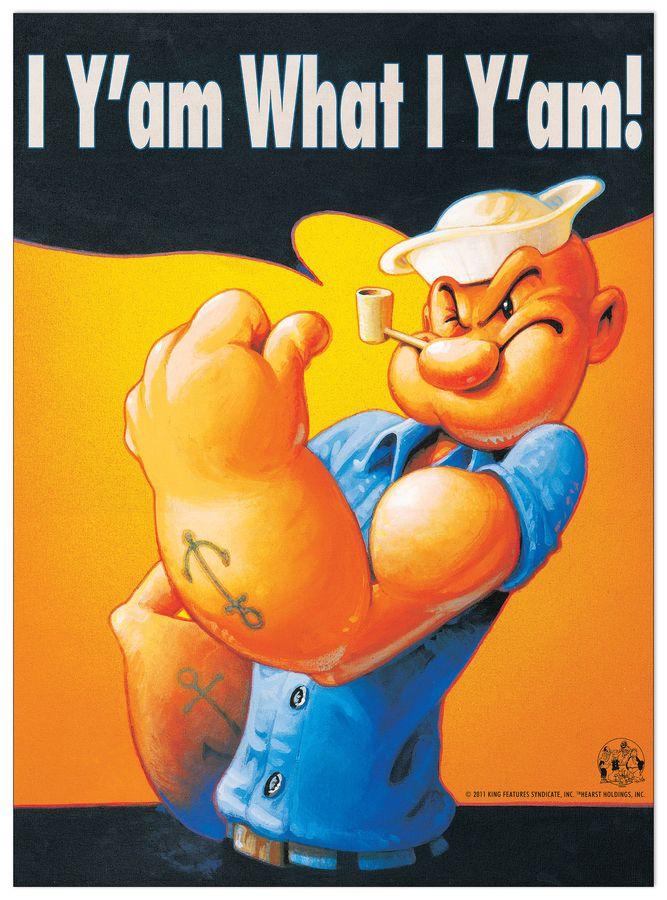 artopweb Segar - I Yam What I Yam Decorative MDF Panel (56x76cm)