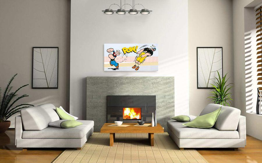 Artopweb Segar - Popeye & Brutus Decorative MDF Panel (138x70cm)