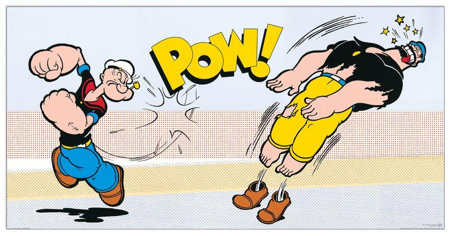 artopweb Segar - Popeye & Brutus Decorative MDF Panel (138x70cm)