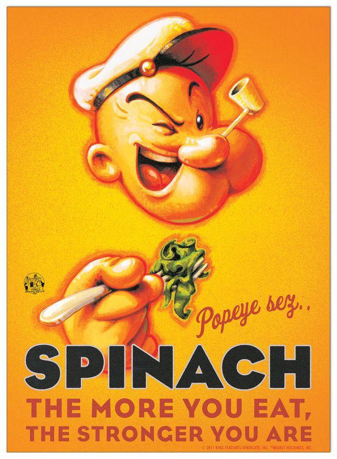 artopweb Segar - Popeye Spinach Decorative MDF Panel (53x73cm)