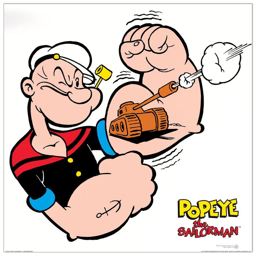 artopweb Segar - Popeye The Sailorman Decorative MDF Panel (70x70cm)