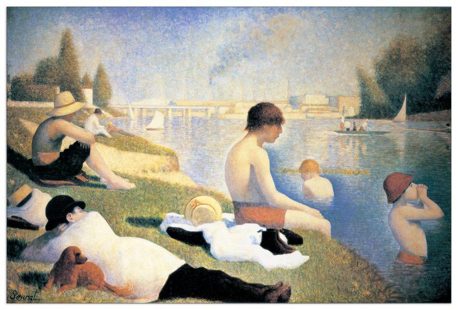 artopweb Seurat - Baignade a Asnieres Decorative MDF Panel (140x93cm)