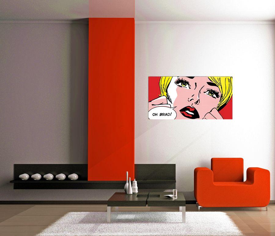 Artopweb Sheila B. - Oh Brad Decorative MDF Panel (138x70cm)