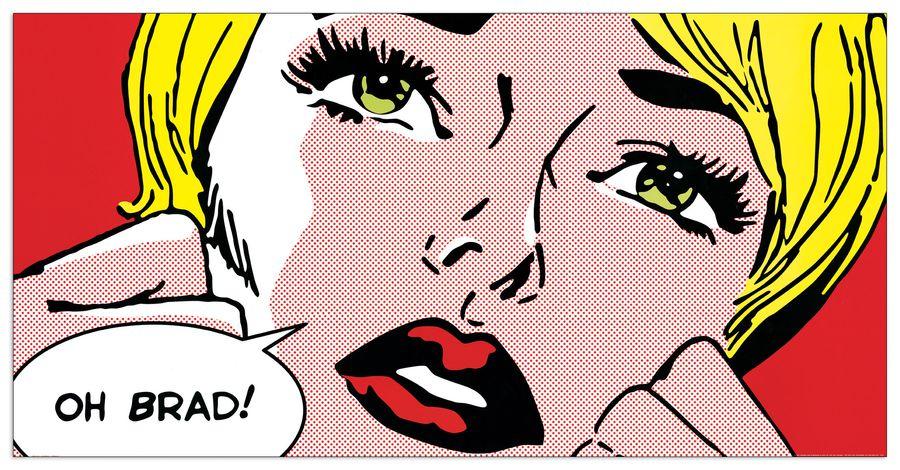 artopweb Sheila B. - Oh Brad Decorative MDF Panel (138x70cm)