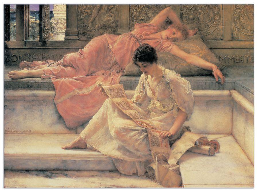 artopweb Tadema - The Favourite Poet Decorative MDF Panel (100x73cm)