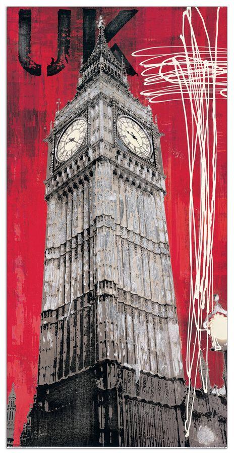 artopweb Taylor - One British Time Decorative MDF Panel (50x100cm)