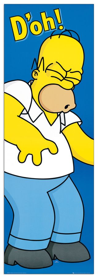 artopweb The Simpsons - Homer Doh Decorative MDF Panel (30x90cm)