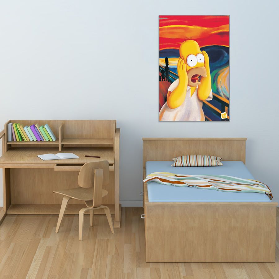 Artopweb The Simpsons - Homer L'Urlo Decorative MDF Panel (60x90cm)