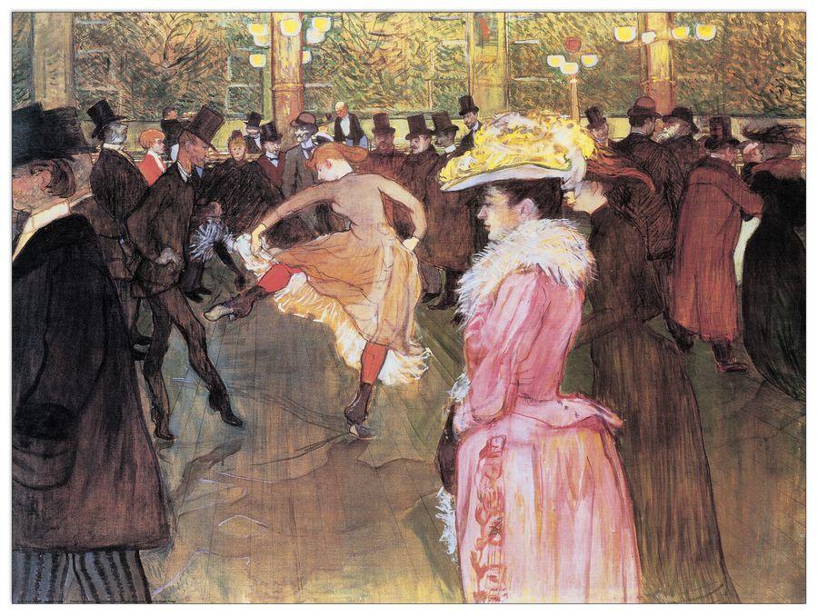 artopweb Toulouse Lautrec - Ball im Moulin Rouge Decorative MDF Panel (80x60cm)