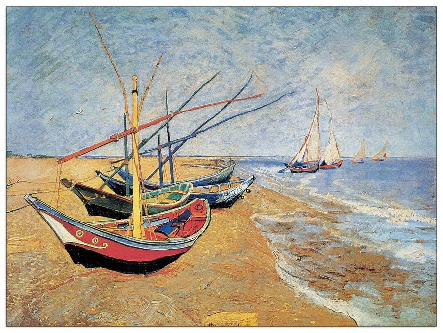 artopweb Van Gogh - Boote Decorative MDF Panel (140x104cm)