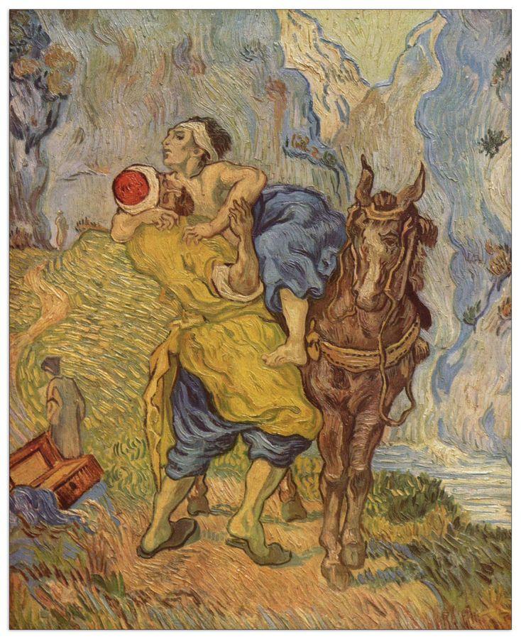 artopweb Van Gogh - Il Buon Samaritano Decorative MDF Panel (70x86cm)