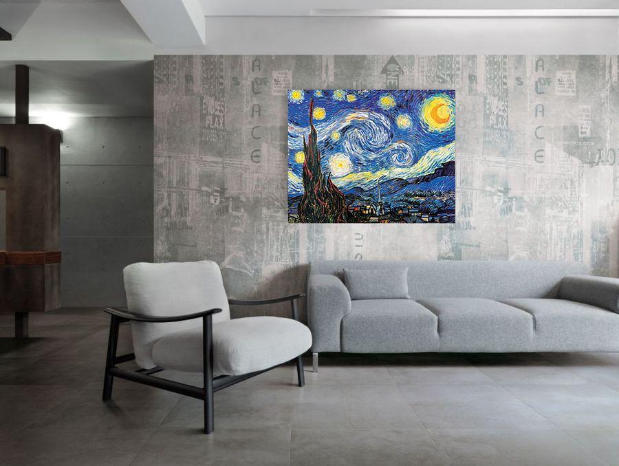 Artopweb Van Gogh - Notte Stellata Decorative MDF Panel (120x96cm)